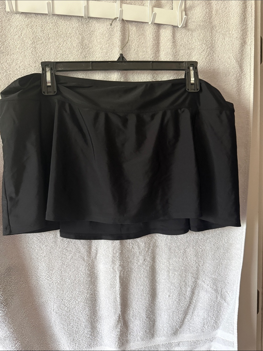 Kona Sol Black Women's Skort with Flared Overlay